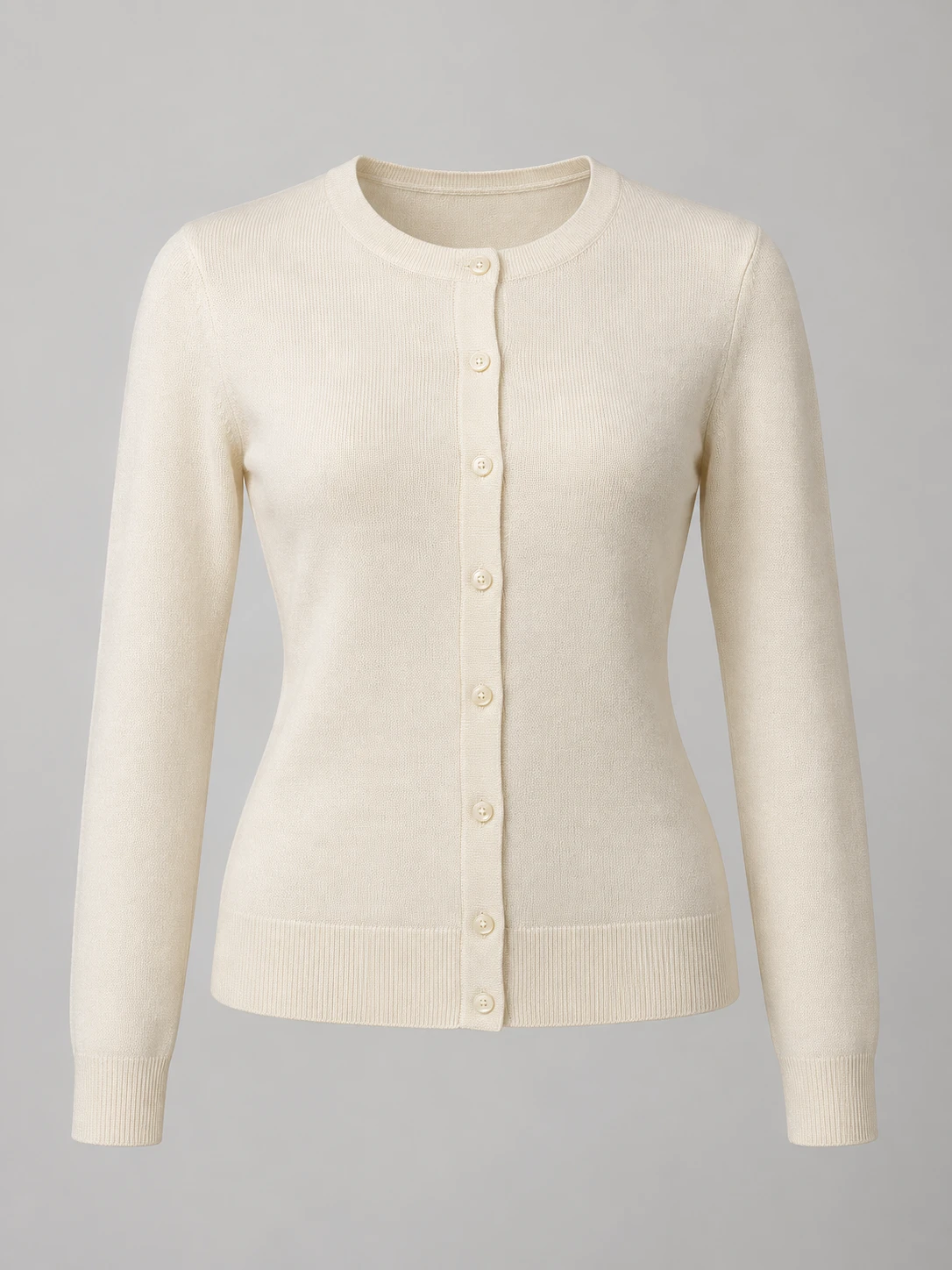 Chapter One Merino Cardigan in Cream
