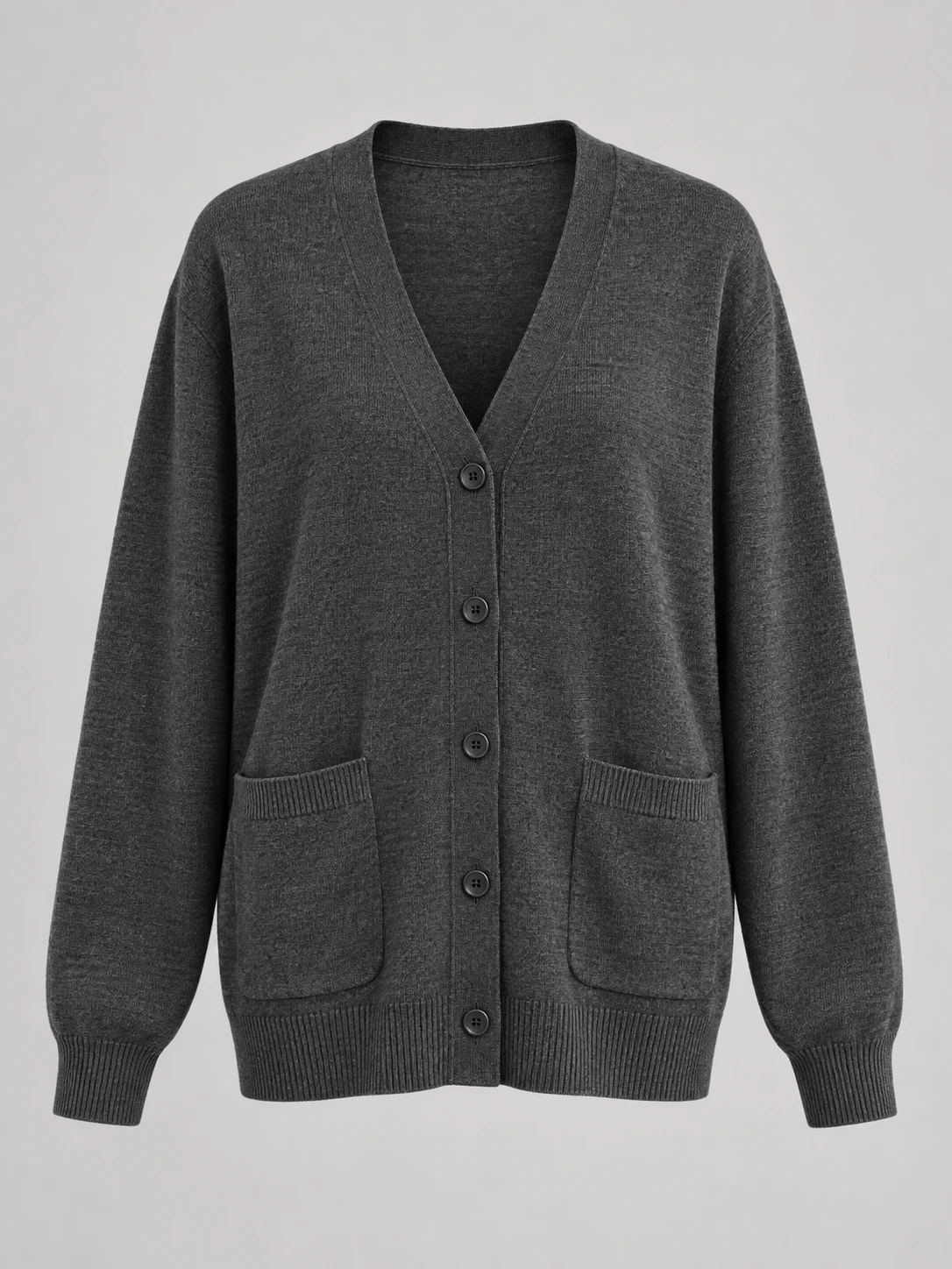 Dean’s List Merino Cardigan in Charcoal