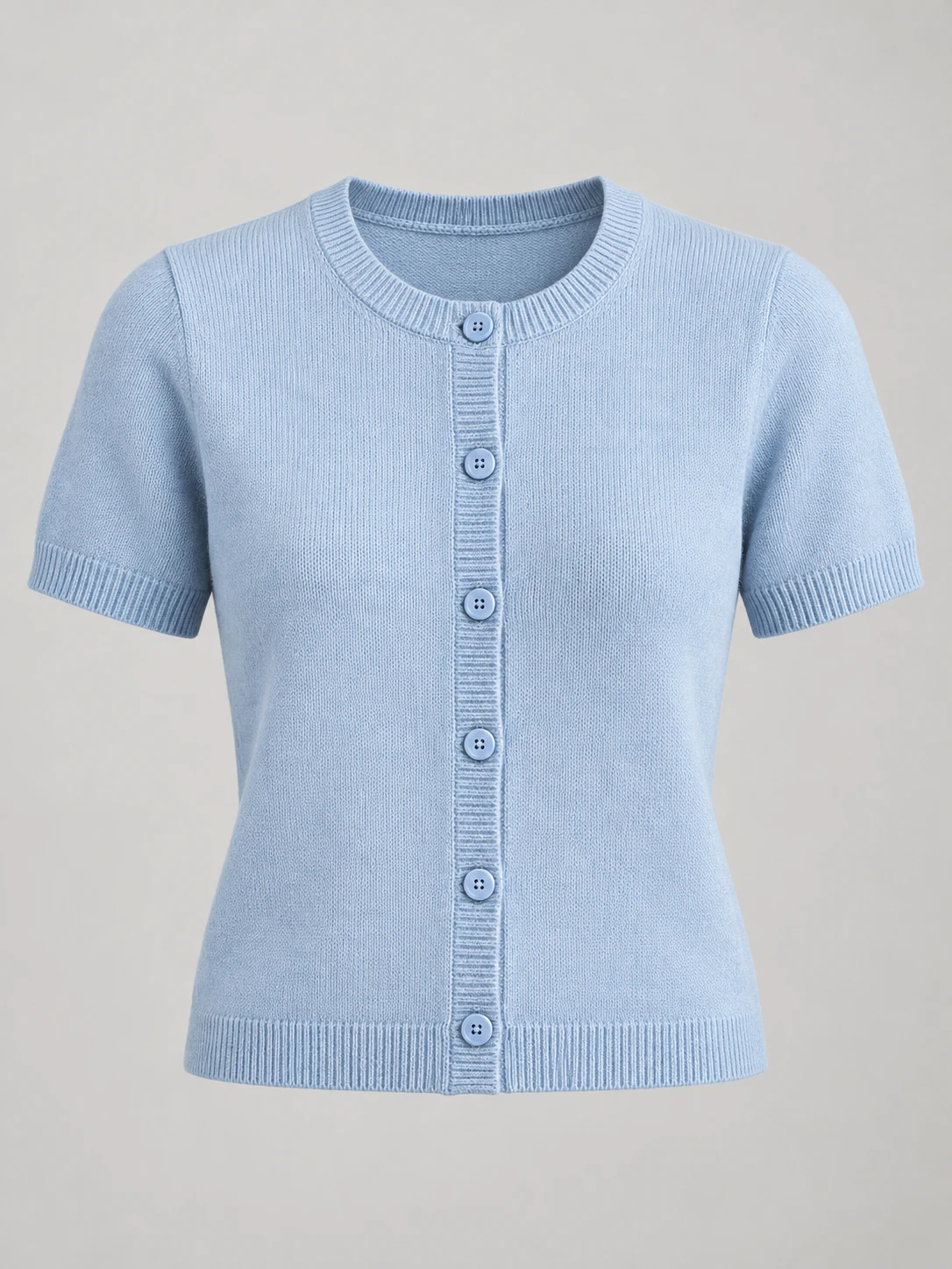 Study Break Short-Sleeve Cardigan in Pale blue